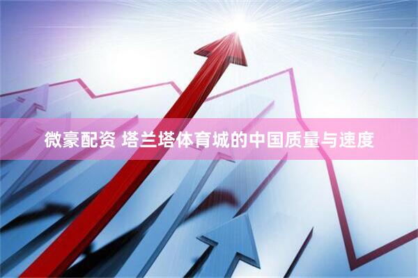 微豪配资 塔兰塔体育城的中国质量与速度